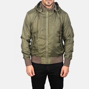 Men's Custom Logo <b>Thin</b> Winter <b>Waterproof</b> Eco-Friendly Nylon Bomber <b>Jacket</b> Front Logo OEM Service Reversible Quick Dry Breathable - Product Image 3