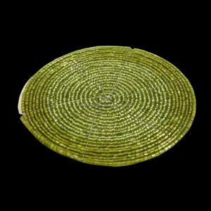 Handmade 2024 High Quality Design Seed <b>Beads</b> Embroidered Multi Color <b>Coaster</b> - Product Image 1