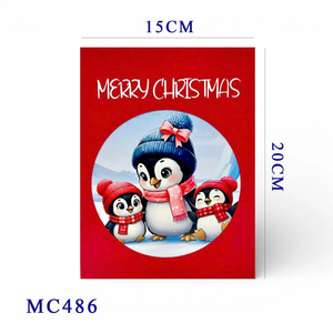 Wholesale Merry Christmas Penguin Christmas Pop-Up Card 3D Pop Angel <b>Paper</b> Art Gift Custom Bulk Orders <b>Handmade</b> Holiday Greeting - Product Image 6