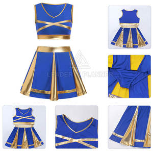 ชุดเชียร์ลีดเดอร์คุณภาพสูงสำหรับการแสดงเต้นรำ  งานพิมพ์ซับลิเมชั่นคุณภาพสูง - Product Image 5