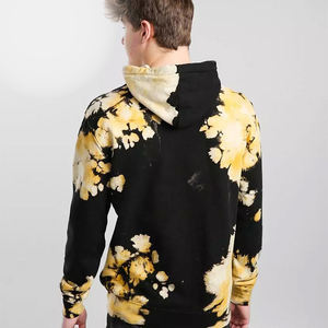 Sweat à capuche tie-dye délavé style urbain avec finition usée, coupe décontractée et polyvalence pour le quotidien - Product Image 5