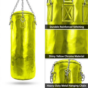 Saco de Boxeo de Cuero PU con Diseño Reflectante, Saco de Boxeo Pesado para Entrenamiento en Gimnasio - Product Image 6