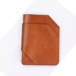 Trendy Custom Genuine Leather Unique <b>Wallet</b> Unisex Fold Closure Minimalist Design <b>Card</b> <b>Holder</b> Leather <b>Wallets</b> - Product Image 4