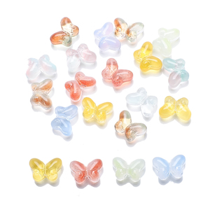 Zhubi Gradient màu sắc kết hợp 10x14mm dễ thương bướm pha lê đá quý hạt thủy tinh đối với trang sức làm pha lê bông tai - Product Image 1