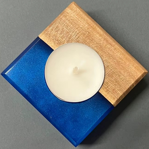 Resin & Wood Handmade Decorative <b>Candlestick</b> <b>Holder</b> with Aromatherapy Candle for Home Decoration and Relaxation Craftera Exports - Product Image 1