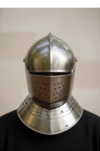 Casco de Caballero Medieval con Visera, Armadura Completa de Acero para Reenactamiento, Cosplay, Regalo - Product Image 3