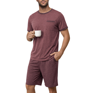 Premium Quality Men's Summer Casual T-Shirts & Shorts <b>Set</b> Custom Design Short Sleeve Solid Color Eco-Friendly <b>Knitted</b> Fabric - Product Image 4