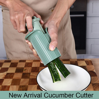 Handmatige draagbare komkommer- en fruitsnijder, compact keukenaccessoire, scherp mes, veilig, makkelijk schoon te maken, lichtgewicht