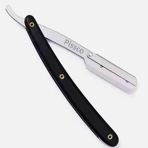 Navaja de Afeitar Plegable para Barba, Cejas y Cabello, Herramienta de Barbería, Maquinilla de Afeitar Recta de Acero Inoxidable para Hombre - Product Image 1