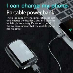 Auricolari Wireless TWS <span class=keywords><strong>M17</strong></span> BT 5.1 cuffie HiFi 2000mAh Power Bank auricolari cuffie IPX7 impermeabili con torcia - Product Image 5