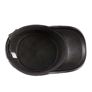 Gorra de Béisbol de Cuero Grueso de Vaca, Duradera para Uso Diario, con Patrón de Avestruz Real, Cuero Genuino, Cierre a Presión de Lujo - Product Image 3