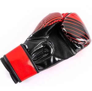 Guantes de Boxeo UFC Rojos y Negros de Cuero PU con Cierre de Gancho y Bucle, Transpirables, Ligeros, con Impresión Digital, Equipo de Artes Marciales para Niños - Product Image 2