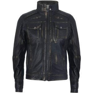 Chaqueta de Cuero para Hombre de Diseño Nuevo y Personalizado, Chaqueta de Cuero Transpirable para Hombre, la Más Vendida - Product Image 1