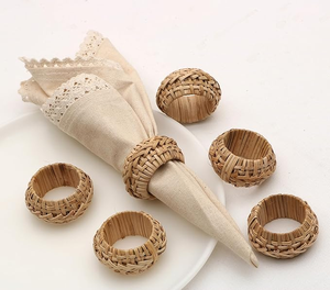 High Quality Napkin Rings Made of Rattan for <b>Table</b> Decoration Napkin Ring Christmas Napkin Rings Wedding - Product Image 4