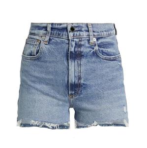 Shorts de Mezclilla Azules para Hombre, Cintura Media, con Cordón, Estilo Casual, con Bolsillos, Tejido Transpirable, Color Sólido, Corte Corto - Product Image 2