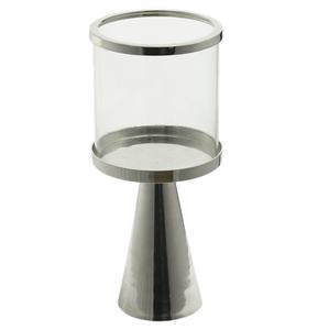 Nouvel arrivage de bougeoir vintage en aluminium pour la décoration intérieure meilleur support de pilier en métal avec lanterne fabriqué par un exportateur - Product Image 1