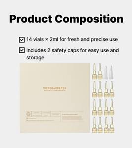 Differndeeper - Potenciador de Luminosidad y Tono de Piel, 2 ml x 14 Unidades por Caja, Blanqueador, Antiarrugas, Ampolla de Suero con Idebenona y Bakuchiol - Product Image 1
