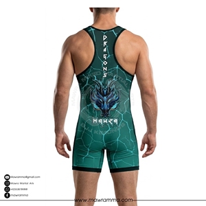 Mawra Premium Stretch Spandex Mens <b>Grappling</b> Singlet Quick Dry Athletic Performance Wear Sublimation Printed Wrestling Singlet - Product Image 2