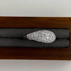 Moissanite Diamond Round Cut Pave Setting Rhodium Plated 925 Sterling <b>Silver</b> Hiphop Cluster Engagement <b>Statement</b> <b>Ring</b> for Unisex - Product Image 3