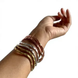 Premium Minimalist Polished Flat Cuff Copper Therapy Bracelet Fashionable Metal Jewelry Exquisite Design - Product Image 6