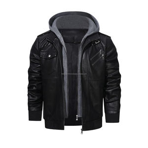 Chaqueta de moda de piel auténtica con cremallera personalizada para hombre de buena calidad a precios al por mayor chaqueta de piel de color personalizada para hombre - Product Image 1