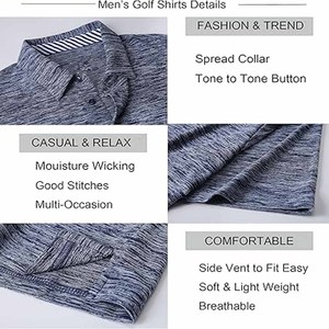 Custom Polyester Solid Color Plain Golf Polo Shirt Unique Design Polo T Shirt for <b>Men</b> made by <b>Dress</b> Sports - Product Image 5