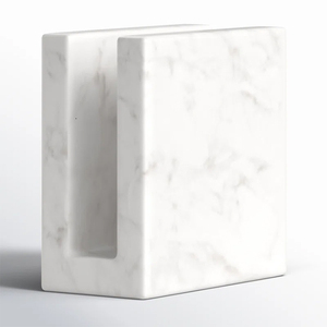 Support de serviettes en papier en marbre blanc de haute qualité, d'origine indienne, pour la maison, l'hôtel et la restauration - Product Image 1