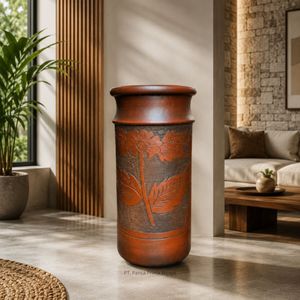 Porta Paraguas de Terracota Hecho a Mano de Alta Calidad, Maceta Pequeña de Arcilla, Decoración Rústica para Interiores, Hogar y Hotel - Product Image 5