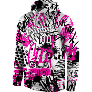 Sudadera con Capucha Personalizada con Estampado de Salpicaduras de Pintura Multicolor, Sudadera con Estampado de Invierno por Sublimación, Sudadera con Nombre y Número del Equipo, Ropa Deportiva - Product Image 2