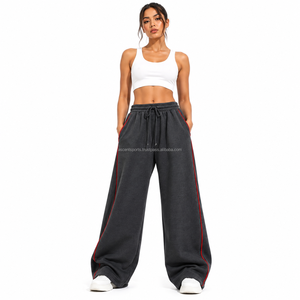 Women's Oversized <b>Fleece</b> <b>Jogger</b> Pants with 100% Cotton <b>Fleece</b> 380 GSM for Loungewear Elastic Waist Durable High Waist Cozy - Product Image 1