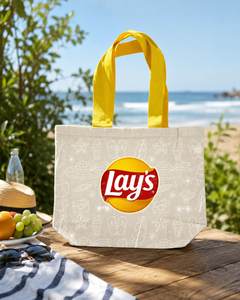 Grand sac fourre-tout en coton à soufflets 220 GSM, naturel, avec logo personnalisé, réutilisable, promotionnel, pour le shopping, vente en gros, fabricant OEM, exportateur - Product Image 6