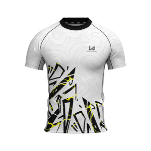 Men's Quick Dry Printed <b>Short</b> Sleeve <b>Compression</b> T Shirt Crew Neck Octopus Pattern Back Logo All Seasons Men's Gym Wear - Product Image 4