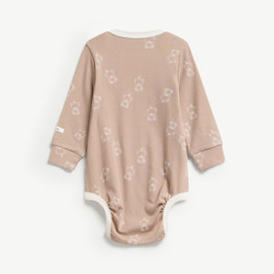 Body de Bebé de Manga Larga con Estampado de Oso, en Tejido Rib de Lyocell y Spandex, para Recién Nacidos, Unisex, ODM Vietnam - Product Image 2