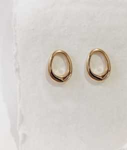 Tiny Chunky Drop <b>Earring</b> 10k 14k 18k Real Solid Gold Push Back Dainty Minimalist Modern Luxury <b>Fine</b> Studs For Women Manufacturer - Product Image 4