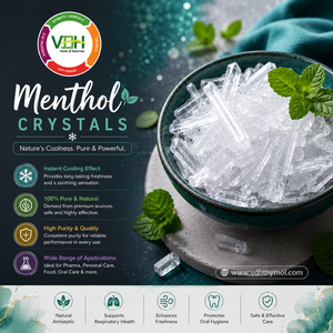Fabricante y Proveedor a Granel de Cristales de Mentol en India |   Cristales de Mentol de Alta Pureza para Aromatizantes de Alimentos y Cosméticos en India - Product Image 1