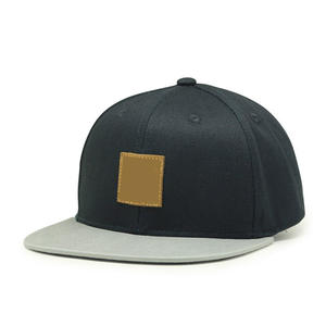 Custom Logo 6 Panel Baseball Cap | Premium Leather Patch Snapback Hat | Sporty Custom Fabric Wholesale Flat Brim <b>Hip</b> Hop Caps - Product Image 1
