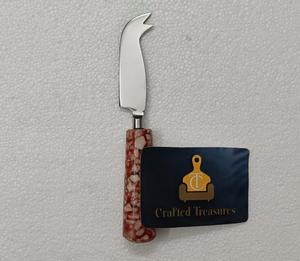 Couteau à fromage de style luxueux en résine époxy avec manche en pierre incrustée, couteau à beurre, ustensile de cuisine, vaisselle, au meilleur prix - Product Image 2