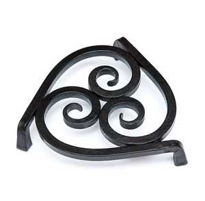 Skies Trader Triangular Wrought Iron <b>Trivet</b> Scroll Metal Pot Holder Heavy Duty Heat Resistant Kitchen Counter Hot Pad Stand - Product Image 1