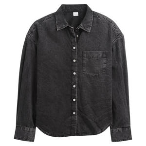 Comfortable <b>Denim</b> <b>Fabric</b> Women's <b>Denim</b> Shirt Wholesale Customizable Cotton - Product Image 1