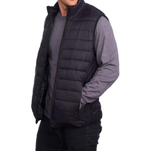 Chaleco Acolchado de Invierno Casual, Resistente al Agua, Cálido, Relleno de Plumón, de Alta Calidad, Talla Personalizable, Acolchado con Burbujas, Sin Mangas, para Hombre - Product Image 3