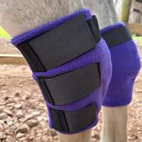 BRAND ZONE OEM & ODM Bottes de protection pour chevaux en polaire violette avec sangles noires pour la protection en écurie Accessoires équestres