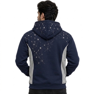 Rhine stone <b>hoodie</b> with beautiful crystal accents <b>soft</b> warm fleece fabric relaxed fit durable stitching and fashionable styling - Product Image 2
