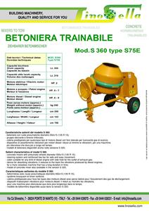 Hormigonera remolcable 360lt - 2 bolsas-mezcladora carga manual alta calidad italiana fabricada para la construcción - Product Image 5