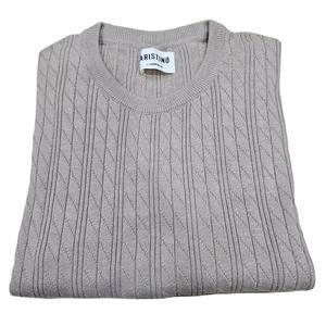 Vente en gros pull d'hiver à manches longues, col rond, chemise à tricoter en coton au point de câble Heattech pull épaissi - Product Image 1