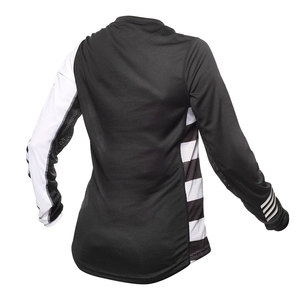 Jersey de Motociclismo Unisex de Manga Larga, Blanco y Negro, con Bloques de Color, de Secado Rápido, de Poliéster, para Carreras, para Adultos, para Todas las Estaciones - Product Image 4