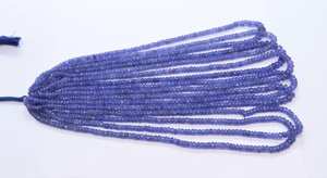 Cuentas facetadas de tanzanita natural AAA de 3-6 mm, cuentas redondas de tanzanita azul violeta para la fabricación de joyería al por mayor. - Product Image 6