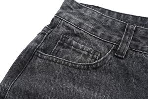 Pantalones Cortos de Mezclilla Holgados para Hombre, Estilo Vintage, Lavado a la Piedra, Color Negro, Moda Urbana, Corte Holgado, Largura hasta la Rodilla, Estilo Hip Hop, Tendencia 2026 - Product Image 2