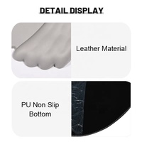 Tapis de souris en mousse à mémoire de forme, tapis de souris de jeu avec repose-poignet, tapis de clavier pour gamer, tapis en cuir PU pour ordinateur portable, bureau, maison