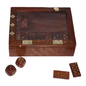 Artículo decorativo Caja de madera Diseño antiguo Mini Cofre del Tesoro Caja de madera Embalaje de lujo de alta calidad Madera de pino Hecho a mano Hogar - Product Image 4