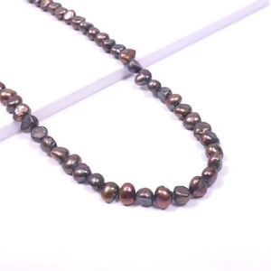 Natural Brown Freshwater Pearl Potato Choker <b>Necklace</b> 8MM Handmade Freshwater Pearl <b>Necklace</b> Genuine Pearl Jewelry For Women - Product Image 1